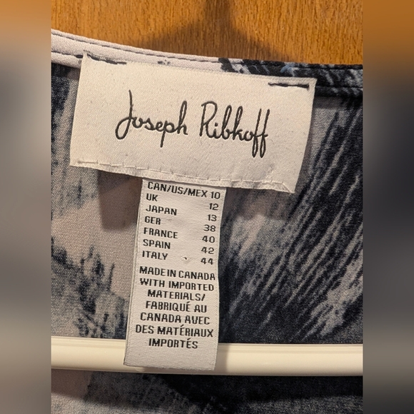 Joseph Ribkoff Black and White Abstract Blouse - Picture 7 of 10